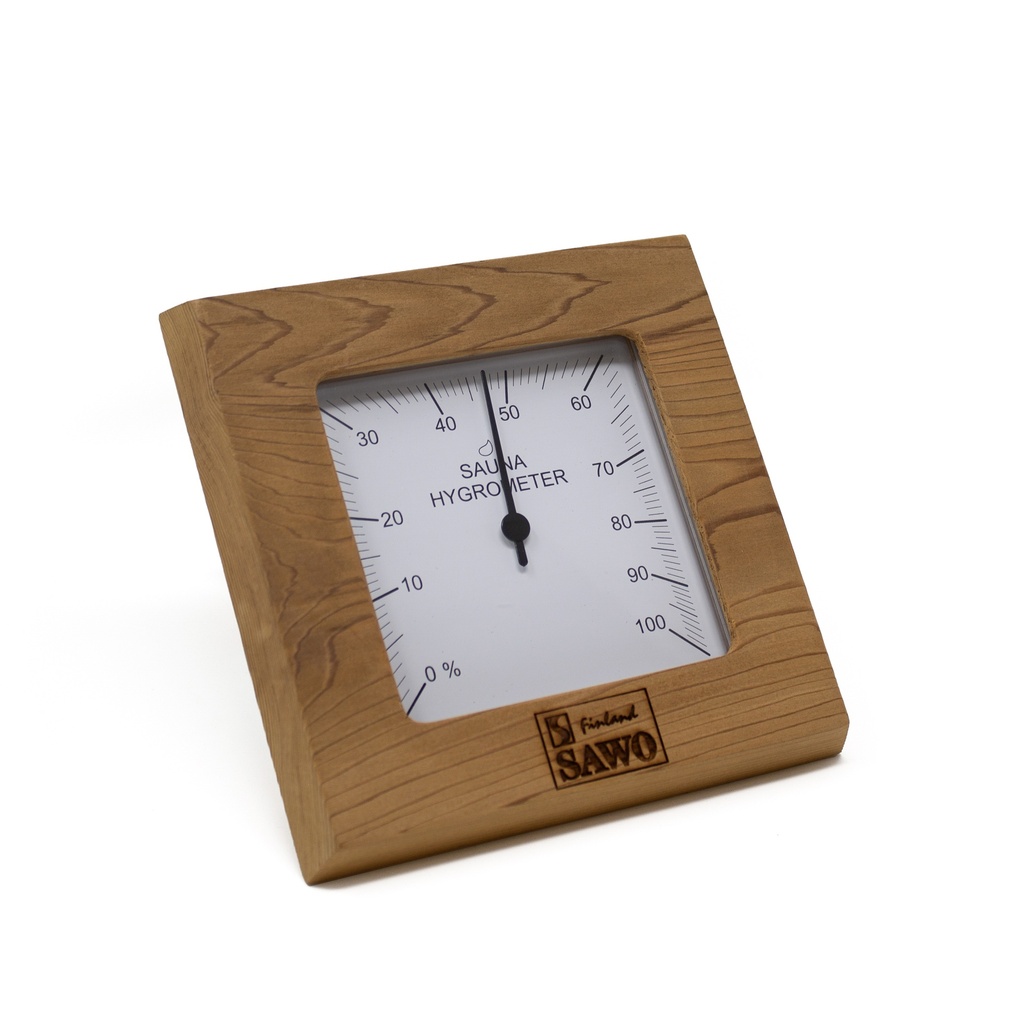 Hygrometer, Cedar, Square Dial