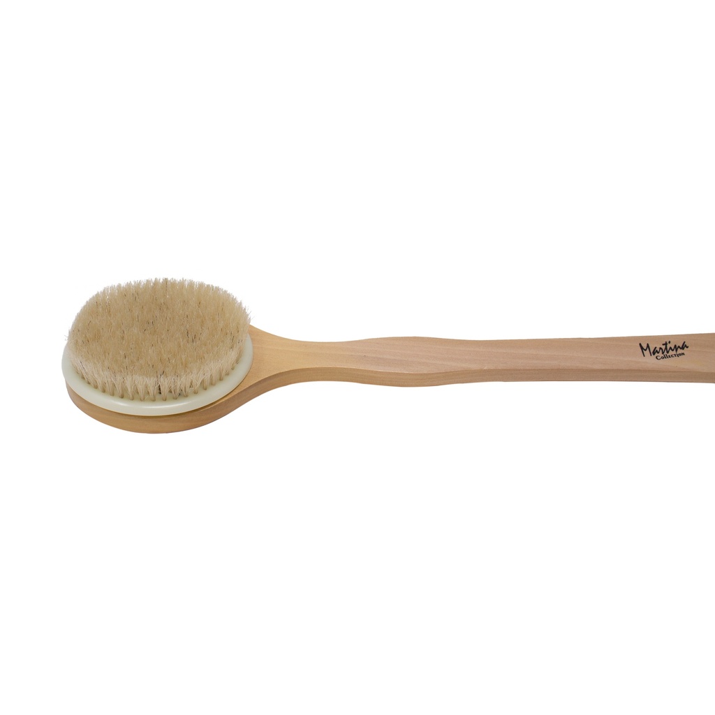Bath brush, natural bristles, round