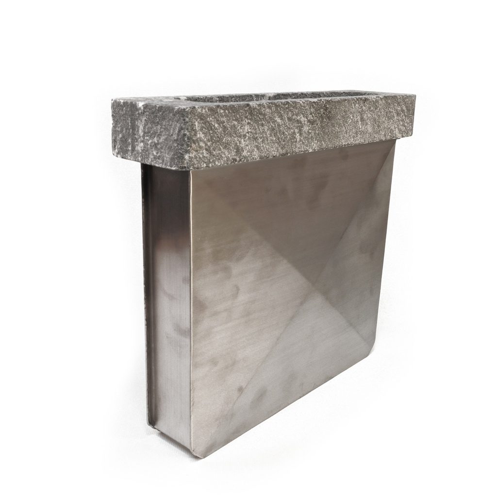 [HP01-071] Sawo Stainless Steel & Soapstone Diffuser: Rectangle