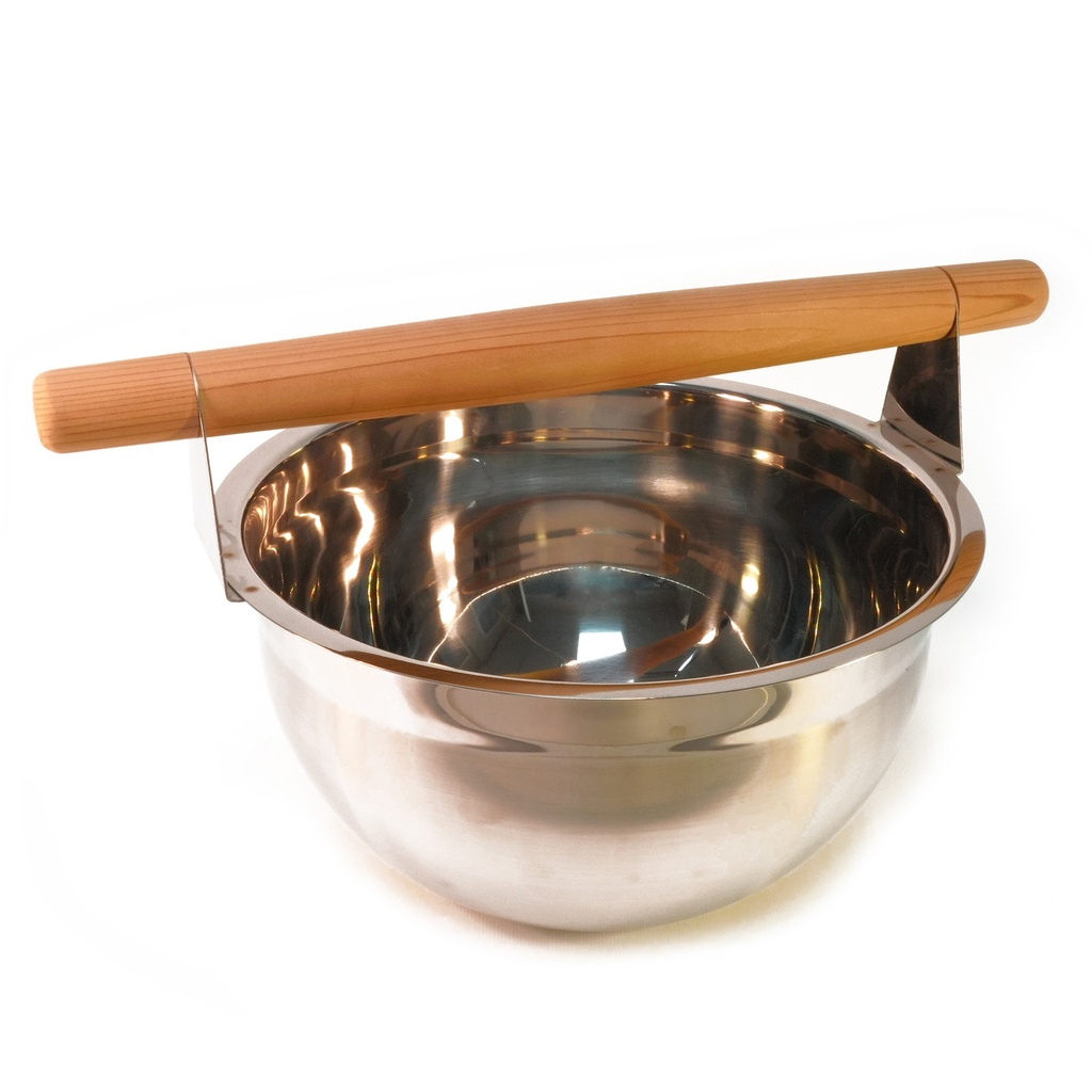 Sawo 5L Stainless Steel Sauna Bucket with Solid Cedar Handle