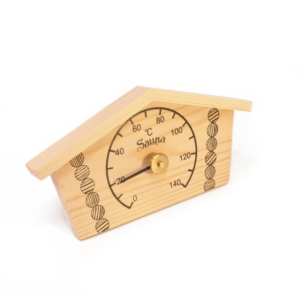 Sawo Sauna Thermometer: Log House