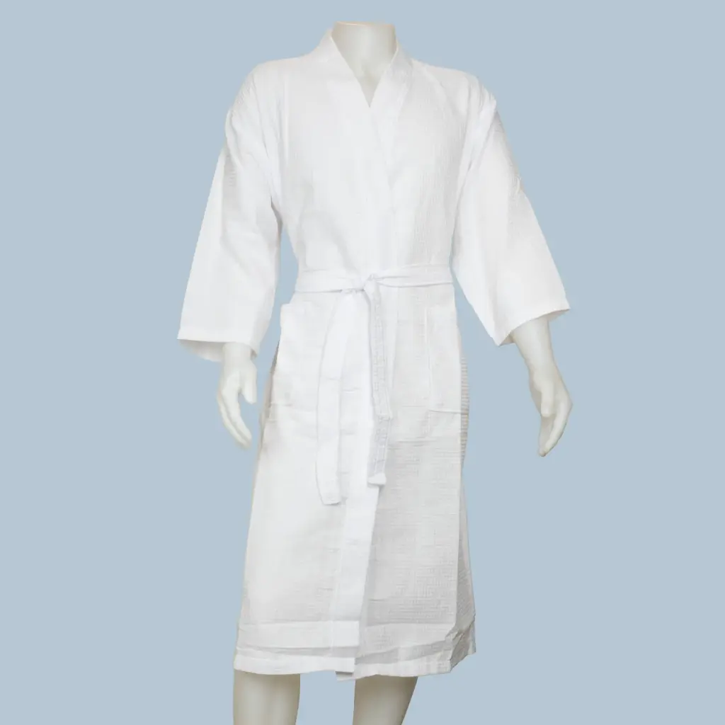 [WRBBLKLNG] Waffle Robe (One Size, Black)