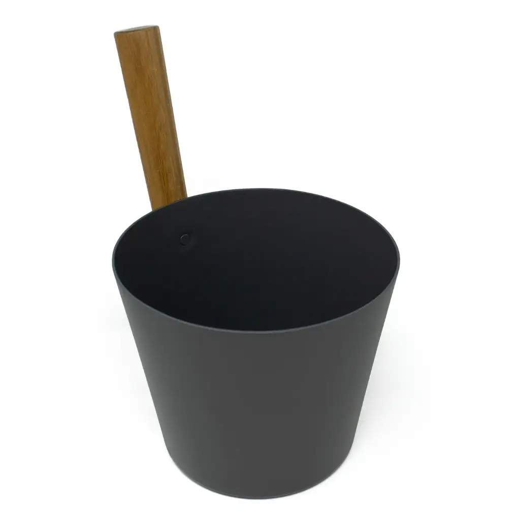 [25702] Rento Brushed Aluminum Bucket with Straight Handle (Black)