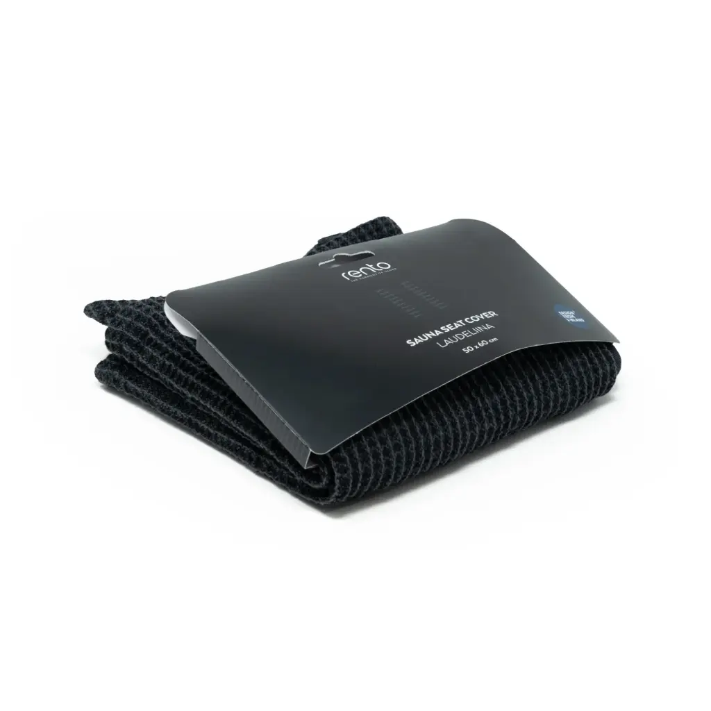 Rento Sauna Bench Towel - Black/Grey